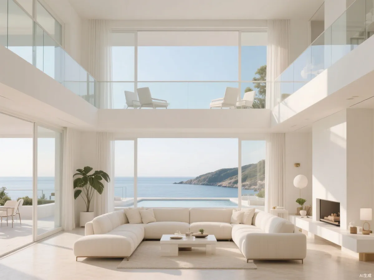 Concierge lounge with sea view